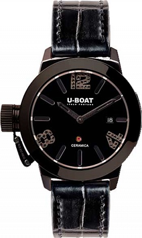 Review Replica U-BOAT Classico 42 CERAMIC BLACK DIAMONDS 7124 watch